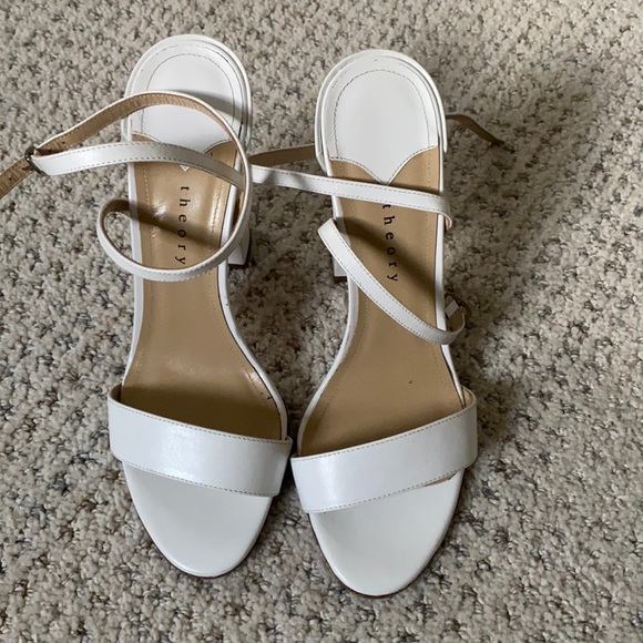 Theory white heels size 37 NWT - Picture 1 of 3